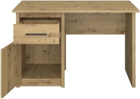 Számítógépasztal 1D1S/120, artisan tölgy, AIRON