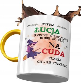 Sárga Bögre Lúcia Barátnőknek Ajándék Nyomtatott Fotóval