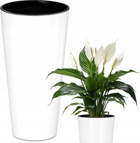 Tubus Slim Shine virágtartó 30x57 cm 27 l fényes fehér (betét)