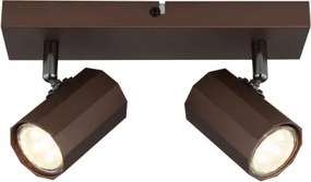 Globo 57919-2 Spotlámpa fém bronz színű matt, alumínium bronzszínű matt, HxSzxM: 260x60x145mm, 2x GU10 25W 230V izzók nélkül