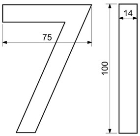 "7" házszámú, RN.100LV, strukturált, antracit