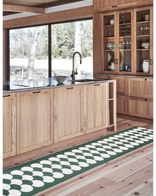 Zöld-krémszínű kültéri-beltéri futószőnyeg 70x150 cm Poppy Oregano – Pappelina