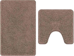 vidaXL Csúszásmentes fürdőszőnyeg készlet 2 pcs Barna PP