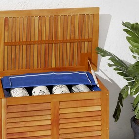vidaXL tömör akácfa kerti tárolóláda zsaluval 150 x 50 x 56 cm
