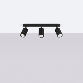 Fekete spotlámpa 6,5x45 cm Gleam – Sollux