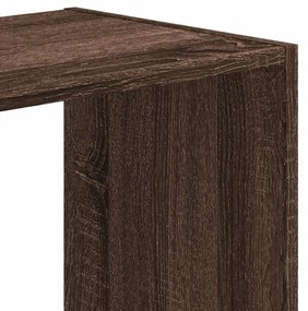 füstös tölgy színű szerelt fa könyvespolc 68,5 x 32 x 68,5 cm