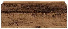 2 db antik fa szerelt fa lebegő éjjeliszekrények 40x32x15 cm
