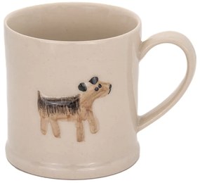 Bézs agyagkerámia bögre 225 ml Dog – Sass & Belle