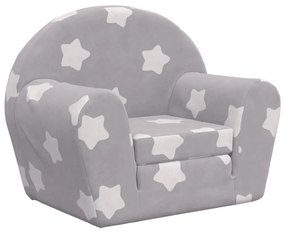 világosszürke csillagmintás puha plüss gyerek kanapéágy