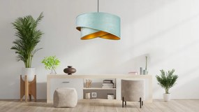 Menta színű textil búrás függőlámpa Glimex Abazur Premium 1xE27 GA0111