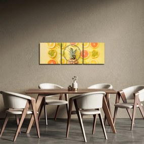 Gyümölcs képe (órával) (90x30 cm)