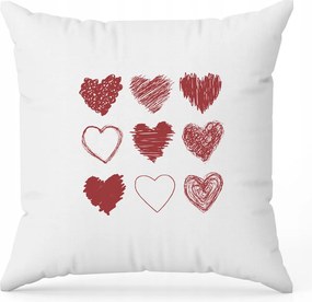 Valentin-napi párna Tökéletes ajándék szerelmeseknek Szívecskék