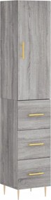 vidaXL szürke sonoma szerelt fa magasszekrény 34,5 x 34 x 180 cm
