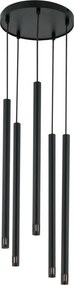 SIGMA LIGHTING 33228 SOPEL Többágú Függesztett Lámpa Fekete G9 IP20