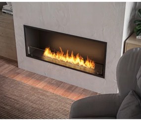 InFire - Beépített BIO kandalló 49,4x124,4 cm 6kW fekete