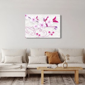 Virággal ellátott gally képe (90x60 cm)