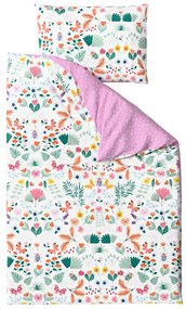 Krepp ágynemű kiságyba Renforcé LUNETTA rózsaszínű Ágyneműhuzat mérete: 45 x 65 cm | 90 x 140 cm