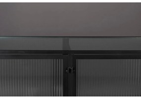 Fekete fém tálalószekrény 150x90 cm Boli – Dutchbone