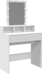 vidaXL fehér fésülködőasztal LED-del 80 x 41 x 144,5 cm