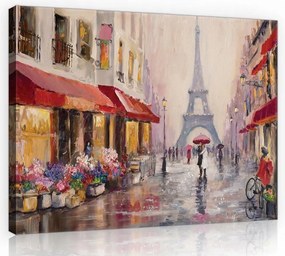 Vászonkép falikép város Párizs torony 100x75