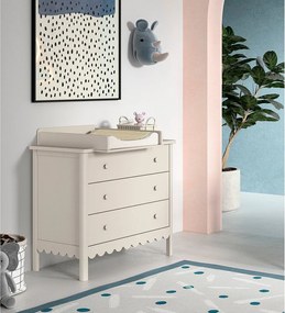 Bézs gyerek komód pelenkázó feltéttel 89x90x55 cm Swingo – Vipack