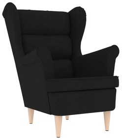 fekete szövetfotel 74 x 84 x 100 cm