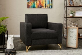 Fotel Berlin - Antracit, Arany