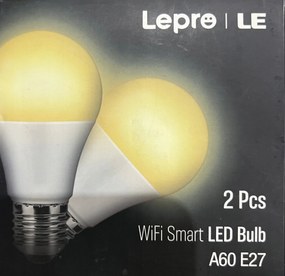 Smart WiFi Led izzó, Smart WiFi E27 9W 60W 2 db-os szett