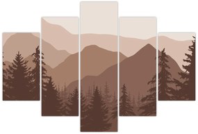 Kép - Barna hegyek N⁰2 (150x105 cm)