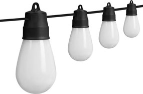 LED RGBIC napelemes fényfüzér 15xLED/1,3W/3,7V 2200 mAh 8 m IP65 fekete + távirányító