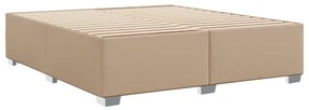 cappuccino színű műbőr ágykeret 200x200 cm