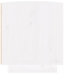 fehér tömör fenyőfa TV-szekrény 110x34x40 cm