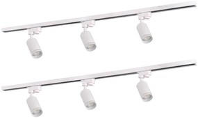 Spotlámpa sínrendszerhez PÁRIZS 6xGU10/10W/230V +2x1 m sín rendszer