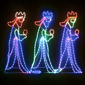 karácsonyi három királyok&quot; figura 504 LED-del 99,5 x 45,5 cm&quot;