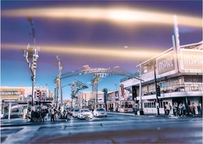 Kép egy utcáról Las Vegasban (üvegen) (70x50 cm)