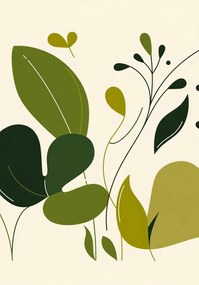 Poszter 70x100cm Friss levelek