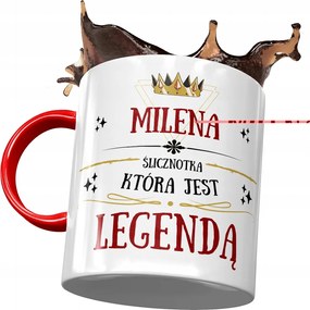 Piros Bögre Milena Barátnőknek Ajándék Nyomtatott Fotóval