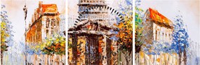 Kép - Festett városi emlékmű (órával) (90x30 cm)