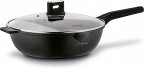 Wok indukciós serpenyő fedővel 30 cm