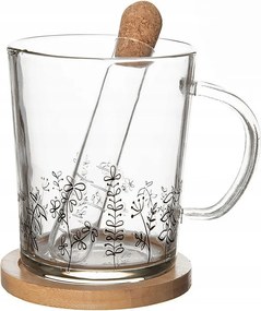 Nagy Bögre Fűszernövényes teafőző bambusz pohártartóval