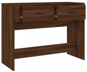barna tölgyszínű szerelt fa tálalóasztal 100 x 39 x 75 cm