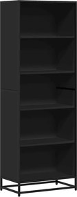 vidaXL fekete szerelt fa könyvszekrény 60 x 35 x 170,5 cm