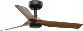 Faro Mini Punt S mennyezeti ventilátor, DC motor, fekete/sötét fa, 13 m²