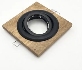 Álmennyezeti lámpa TOBBY 1xGU10/20W/230V 11,5x11,5 cm tölgy/fekete