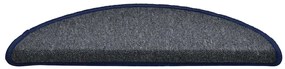 30 db sötétszürke és kék félkör alakú lépcsőszőnyeg 56 x 17 x 3 cm