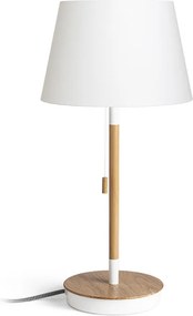 RENDL KEITH/ALVIS 24 stolní s USB bílá buk 230V LED E27 11W