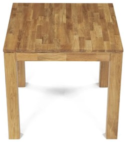 Jídelní stůl 80x80x75 cm, masiv dub bílý, povrchová úprava olejem, nohy 8x8 cm