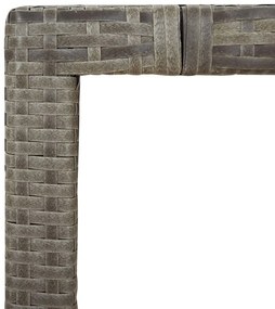vidaXL 7 részes szürke polyrattan kerti bisztrógarnitúra párnákkal
