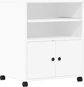vidaXL fehér nyomtatóállvány kerekekkel 60x48x74 cm