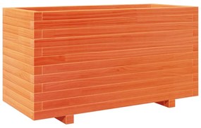 viaszbarna tömör fenyőfa kerti virágtartó 90 x 40 x 49,5 cm